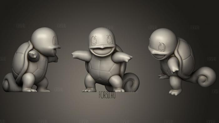 Squirtle(Pokemon) 3d stl for CNC